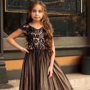 Joyfolie Mia Joy Black Lace Avi Dress Size 3T